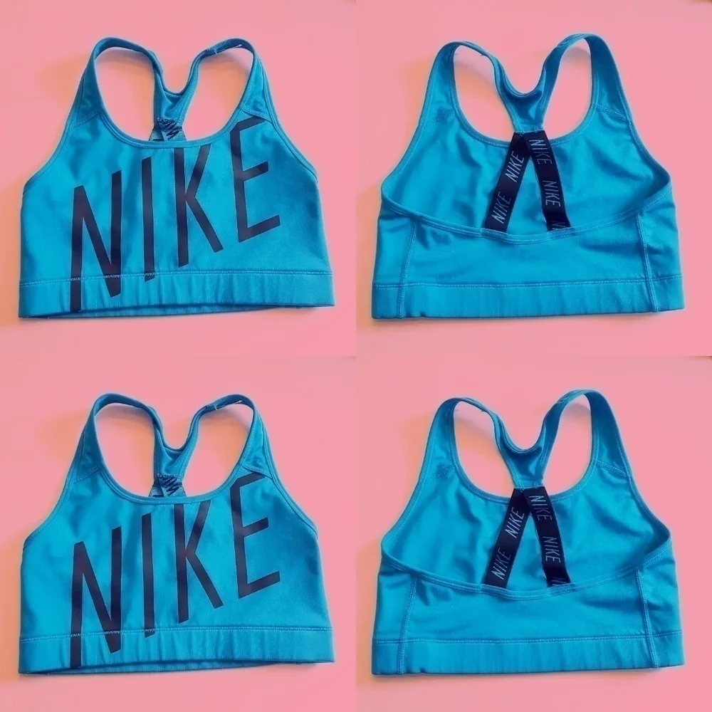Nike logo dri fit sports bra